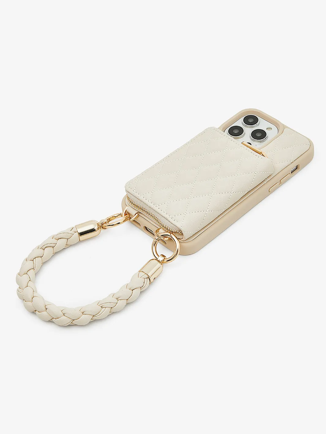 BraidTrend- Rope Style Strap Phone Case in Beige