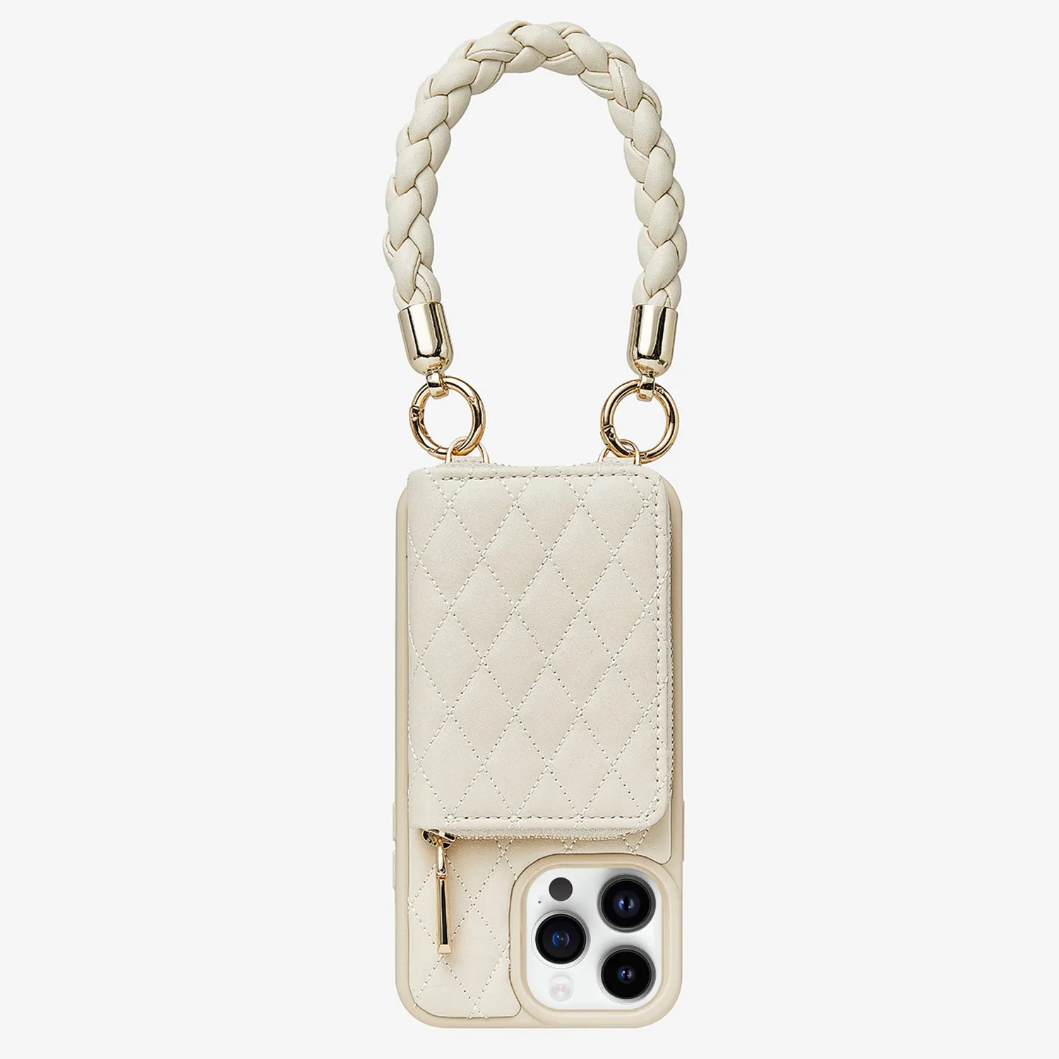 BraidTrend- Rope Style Strap Phone Case in Beige