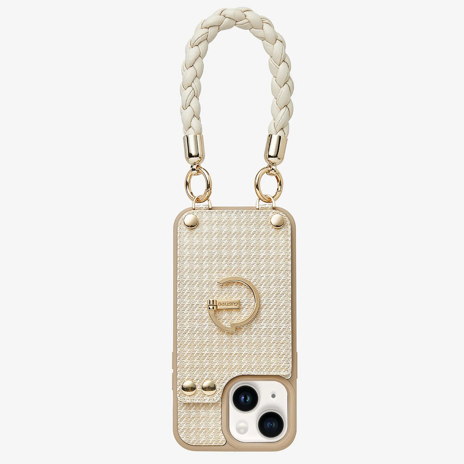 BraidTrend- Rope Style Strap Phone Case in Beige