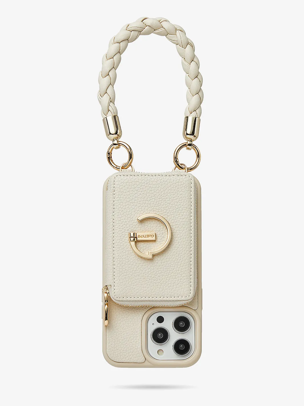 BraidTrend- Rope Style Strap Phone Case in Beige