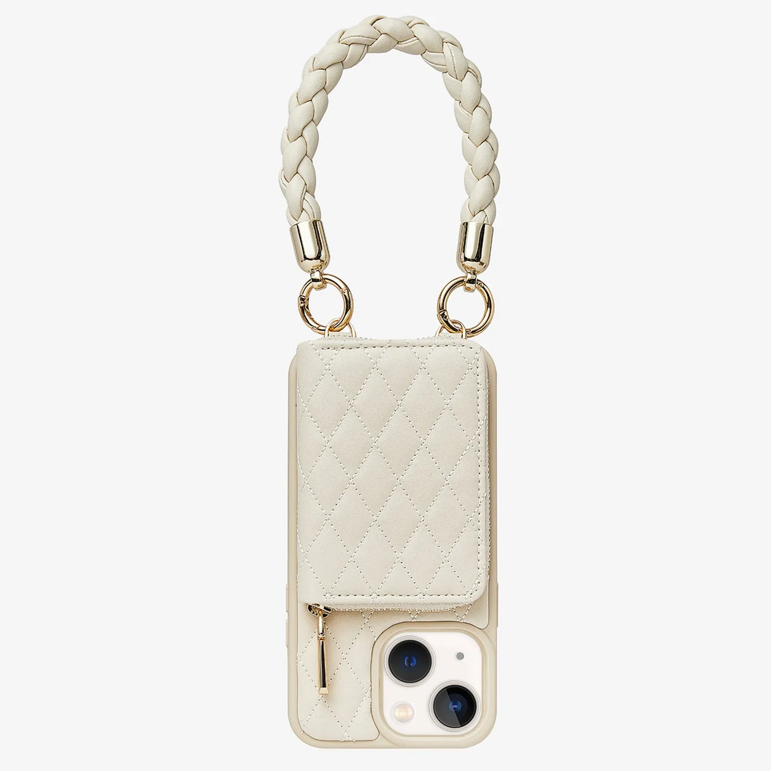 BraidTrend- Rope Style Strap Phone Case in Beige