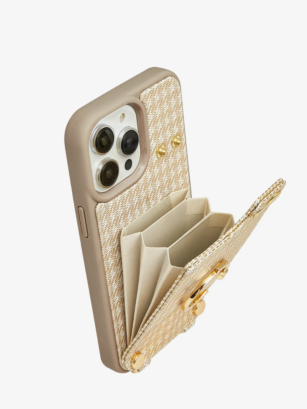 BraidTrend- Rope Style Strap Phone Case in Beige