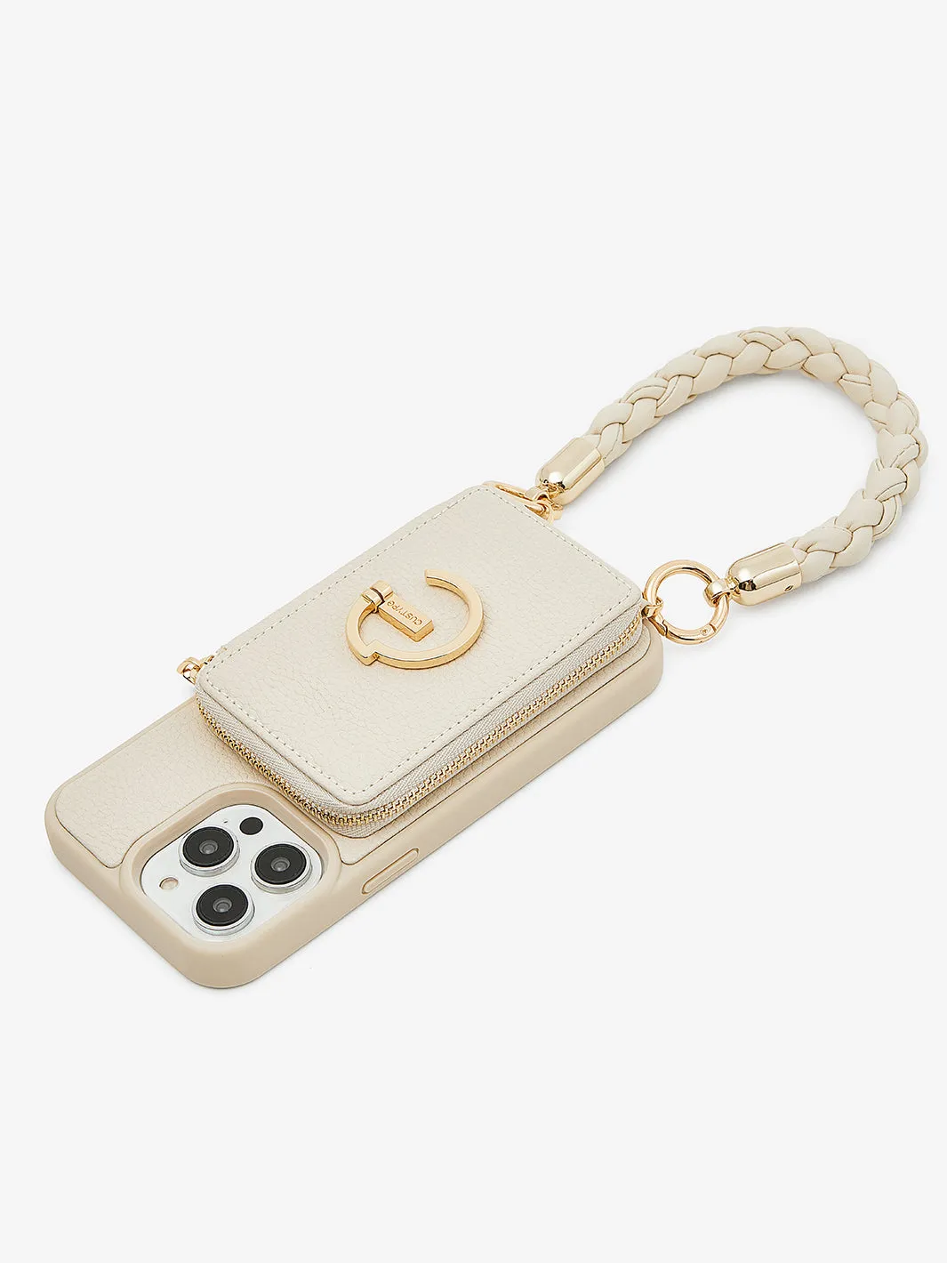 BraidTrend- Rope Style Strap Phone Case in Beige