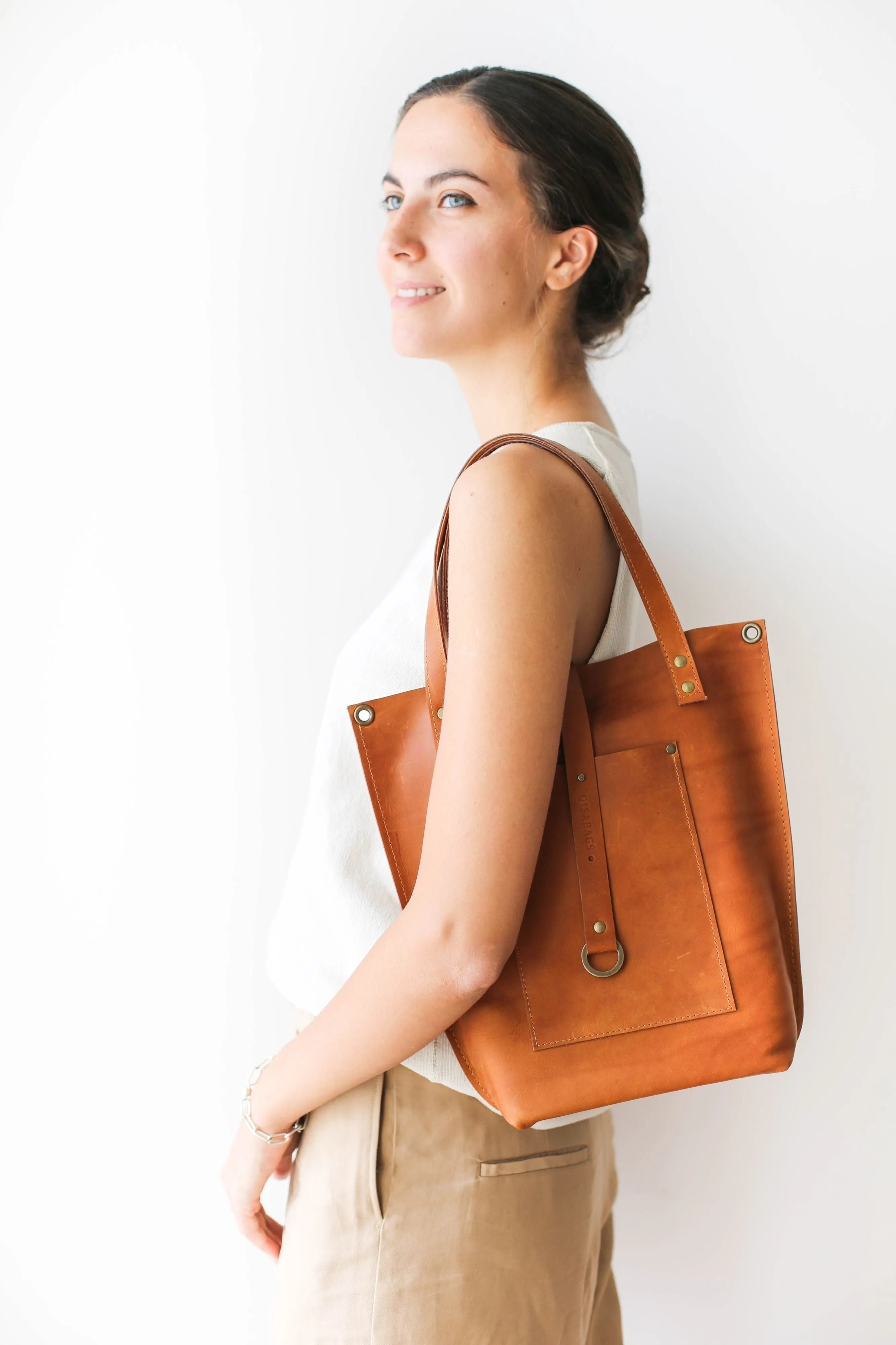 Brown Leather Tote Bag