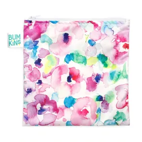 Bumkins Reusable LARGE Snack/Sandwich Bag - Watercolour