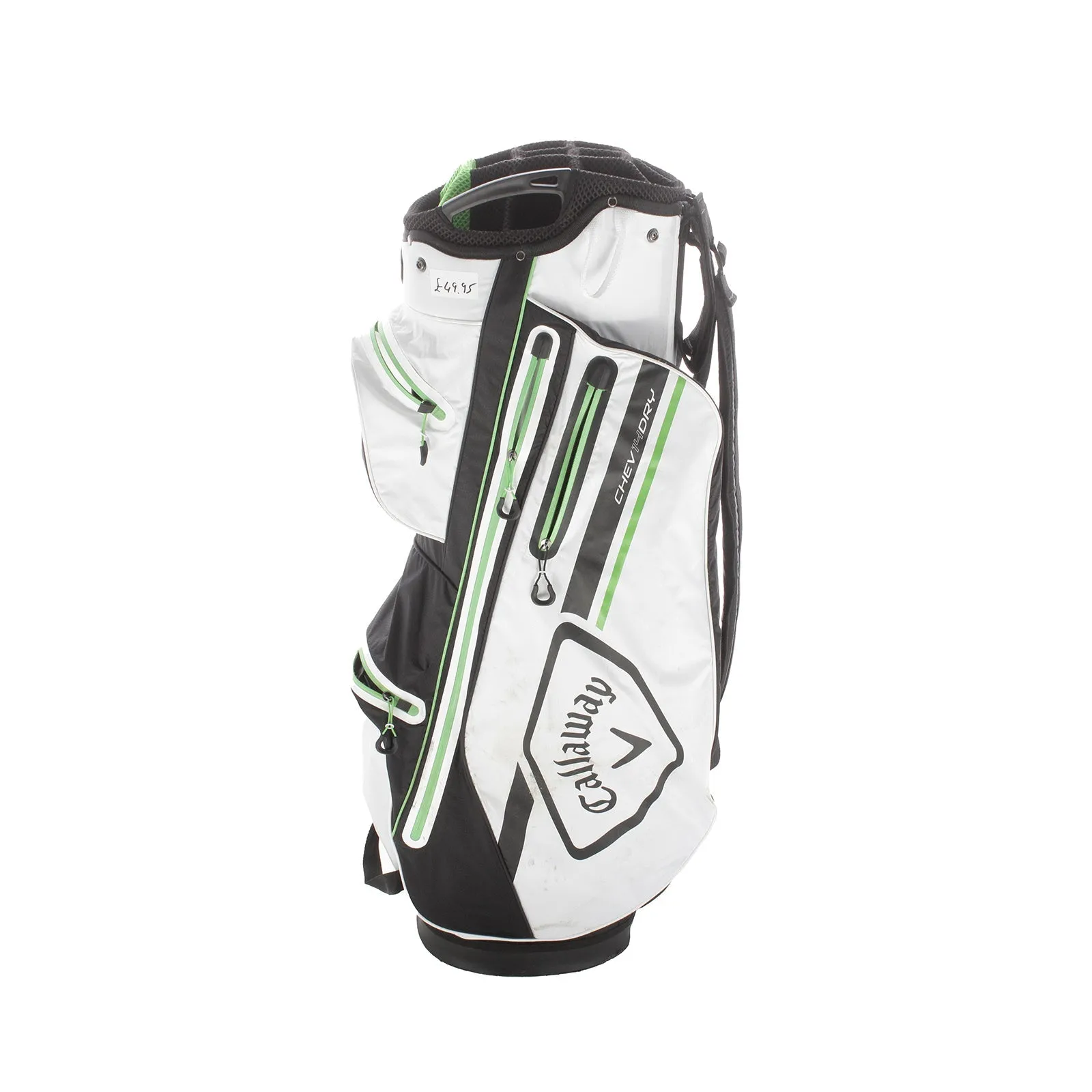 Callaway Chev 14 Dry Cart Bag - Black/White/Green