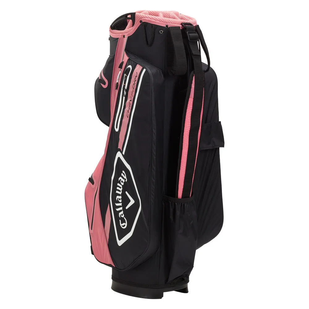 Callaway Chev Dry 14 Waterproof Cart Bag - Black/Rose/White