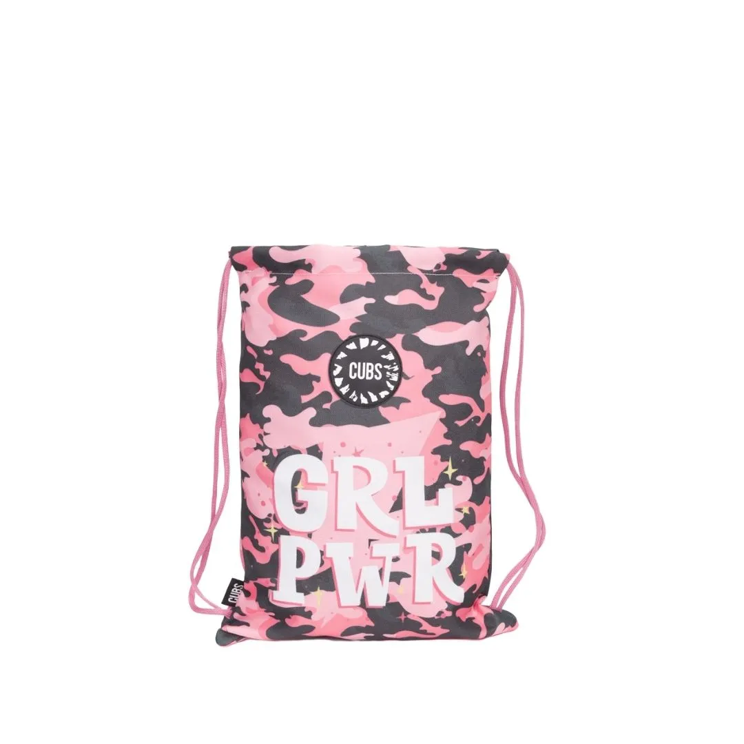 Camo Girl Power string bag