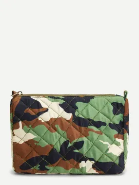 Camouflage Printed Makeup Bag