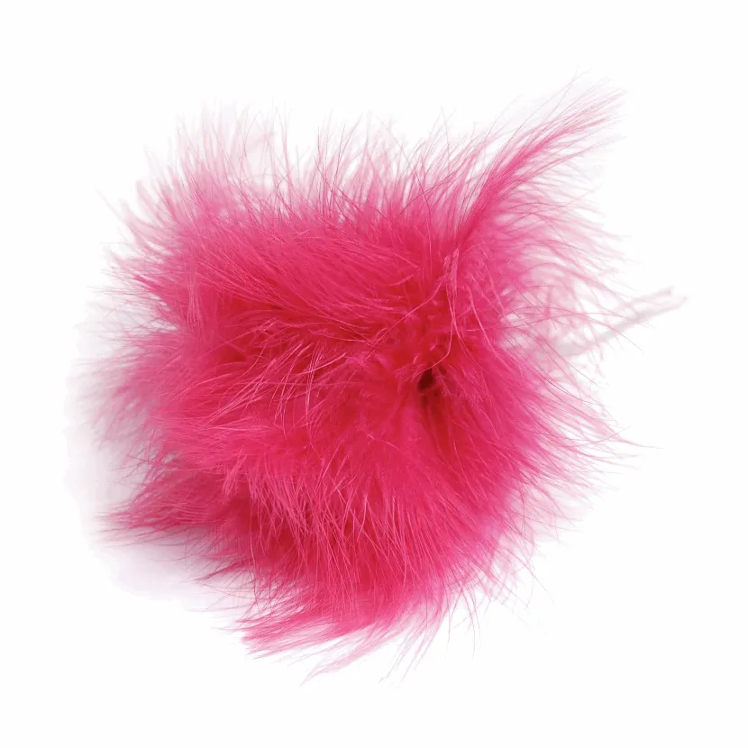 Cerise Fluff Feathers (Pack of 6)