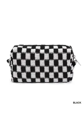 Checkered Make Up Bag