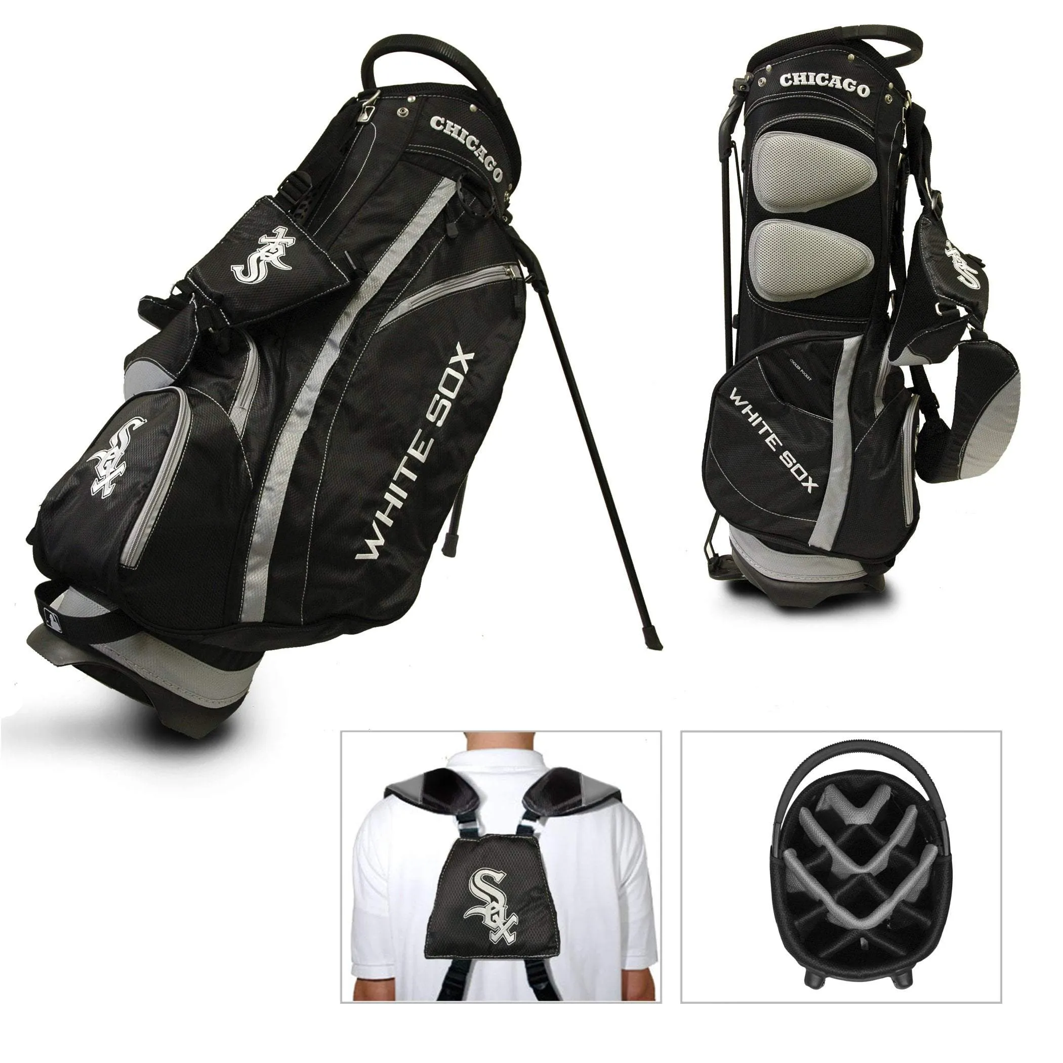 Chicago White Sox Team Golf Fairway Lightweight 14-Way Top Golf Club Stand Bag