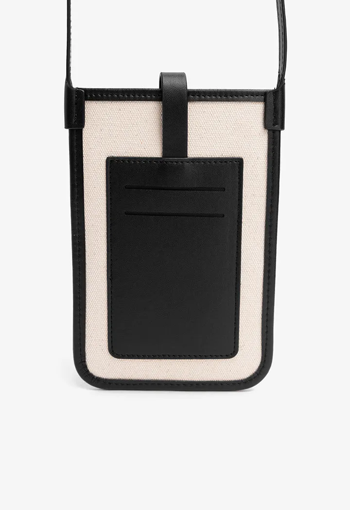 Choice Knitted Pu Leather Phone Bag Black