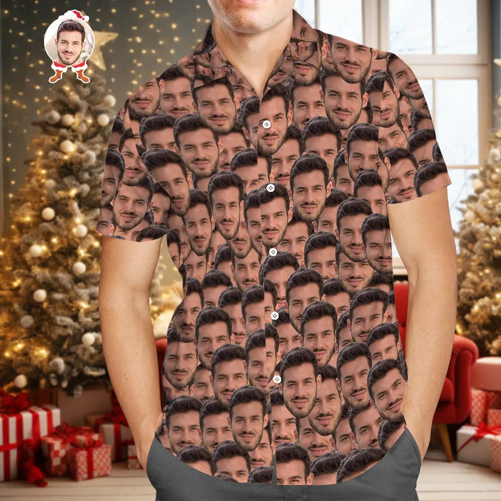 Christmas Gift Custom Hawaiian Shirts Face on Hawaiian Shirt for Men Mash