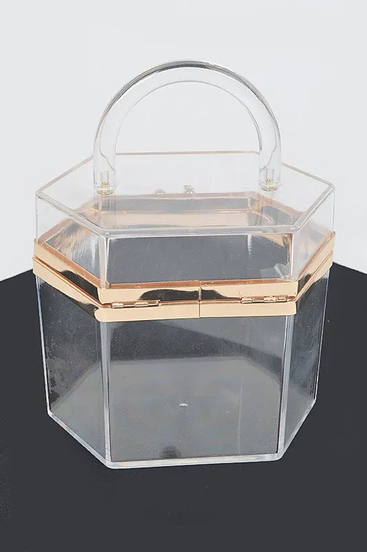 Clear Mini Clutch w/Handle