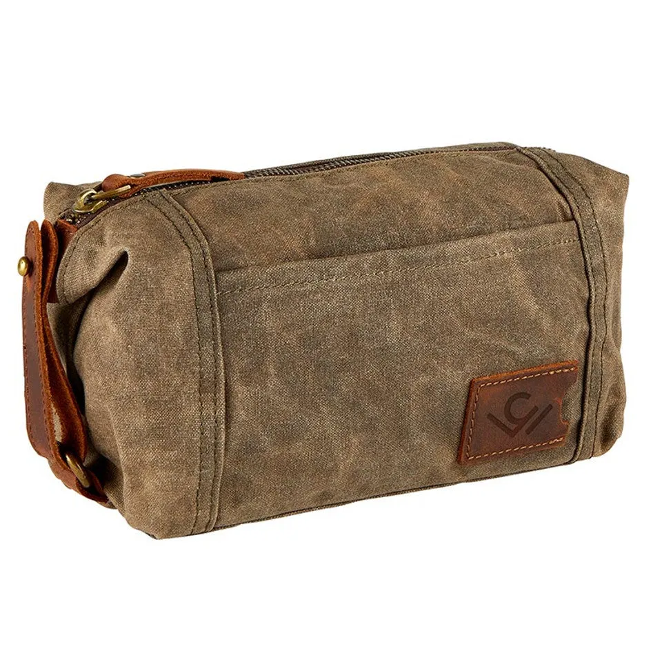 Cole Wheeler Waxed Canvas Dopp Kit Bag