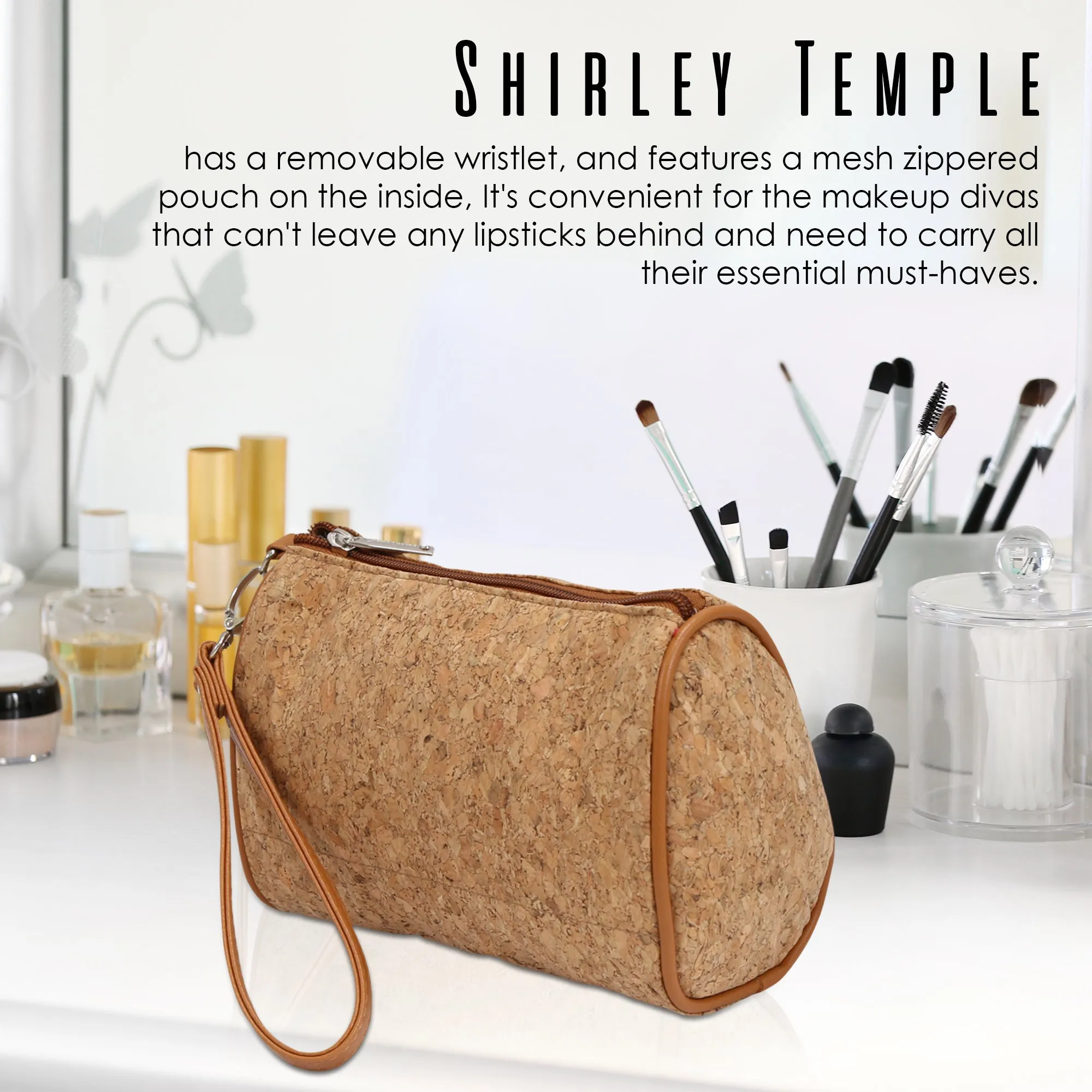 Cork Cosmetic Bag Shirley Temple