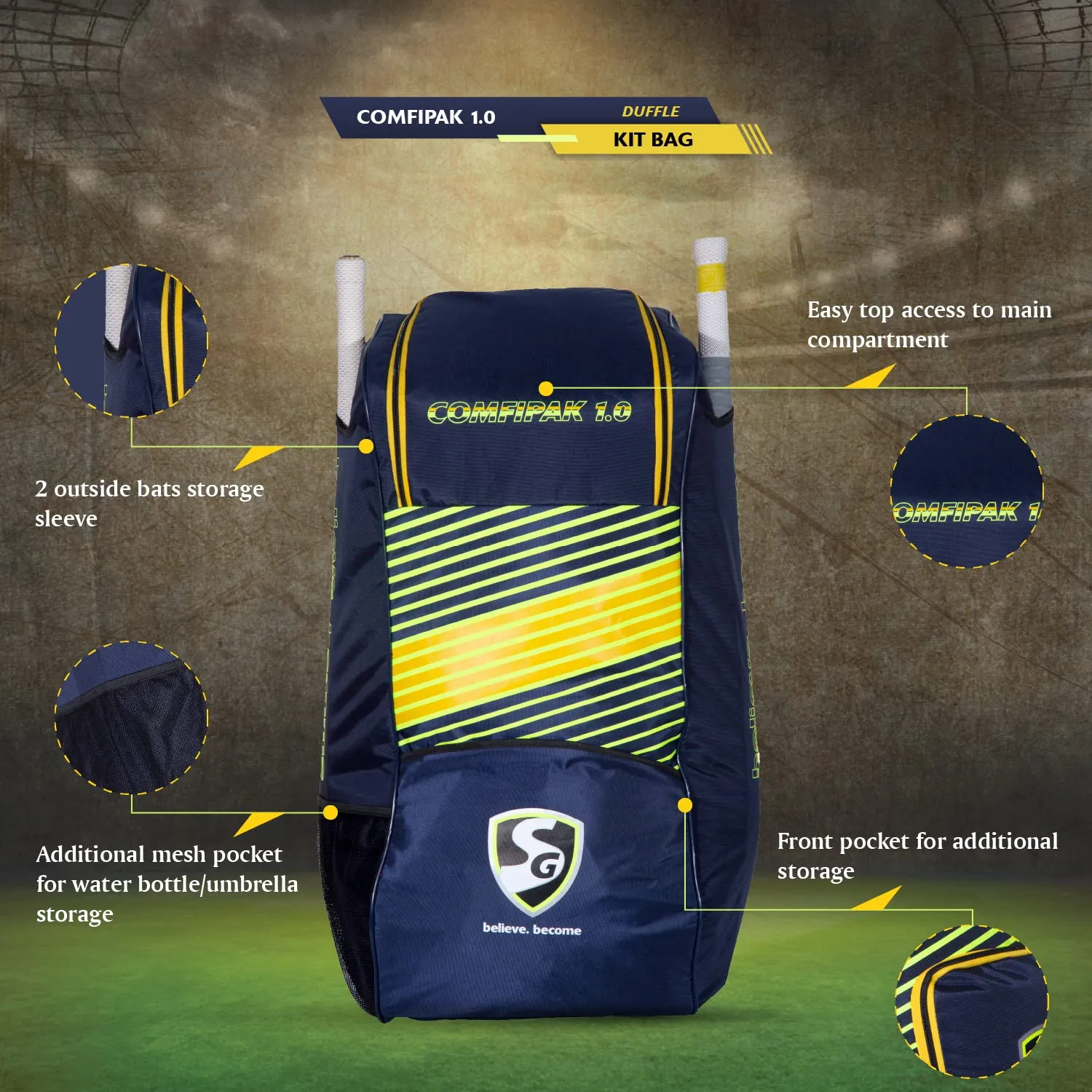 Cricket Kit Bag COMFIPAK 1.0 Duffle