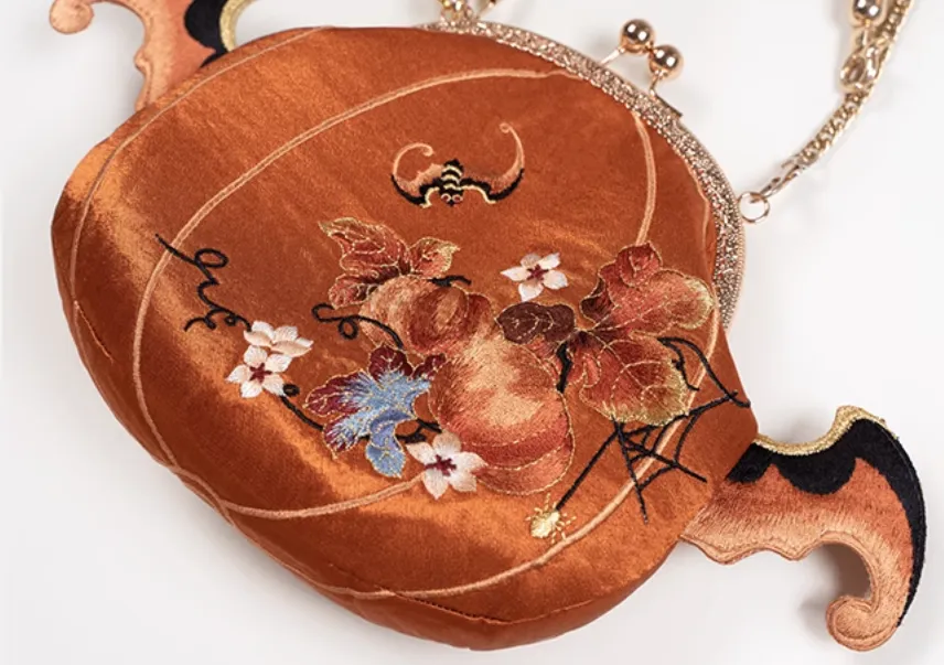 Crossbody Bag for Hanfu & Cheongsam - Spooky Pumpkin