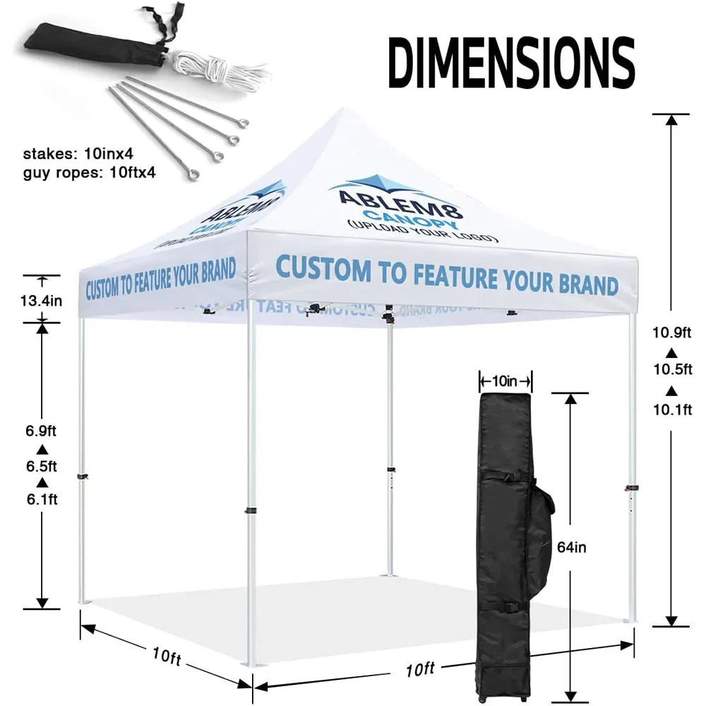 Custom 10x10 Canopy   Back Wall