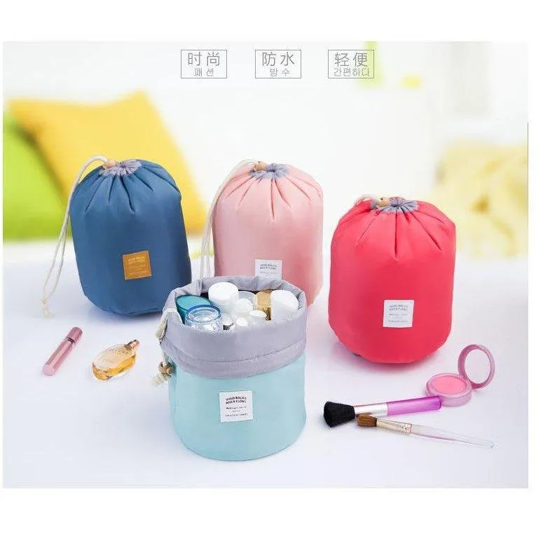 Cylinder Cosmetic Bag Multifunctional Large Capacity Storage Bag Cosmetic Bag Travel Storage Bag Drawstring Pocket Toilet Bag NP-H7TGG-902