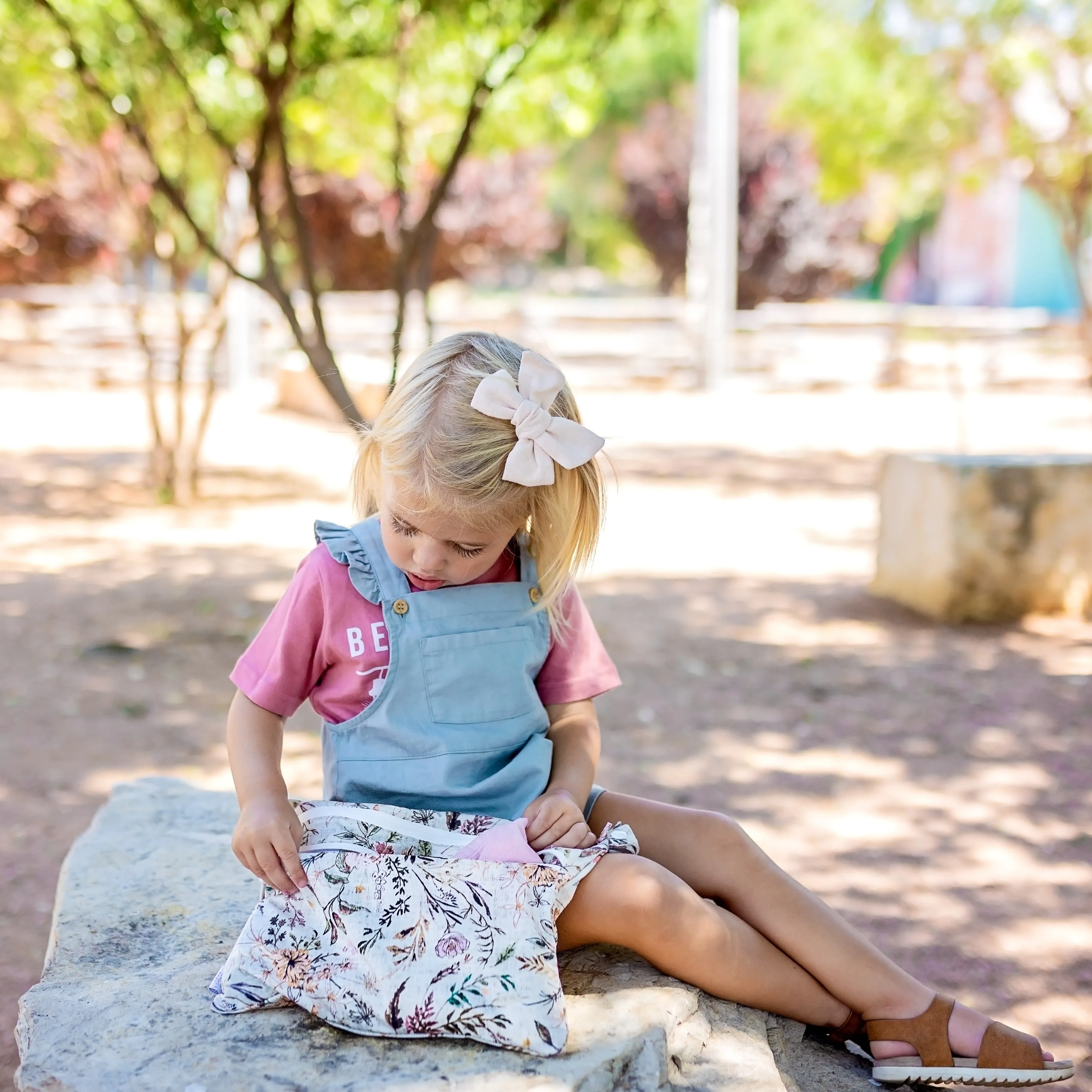 Delilah Floral - Waterproof Wet Bag (For mealtime, on-the-go, and more!)