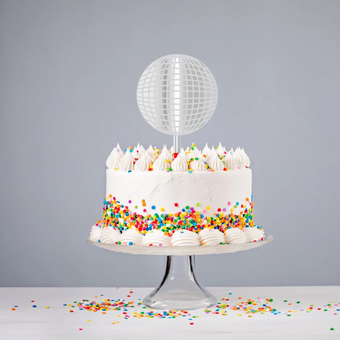 Disco Ball 2D Cake Topper