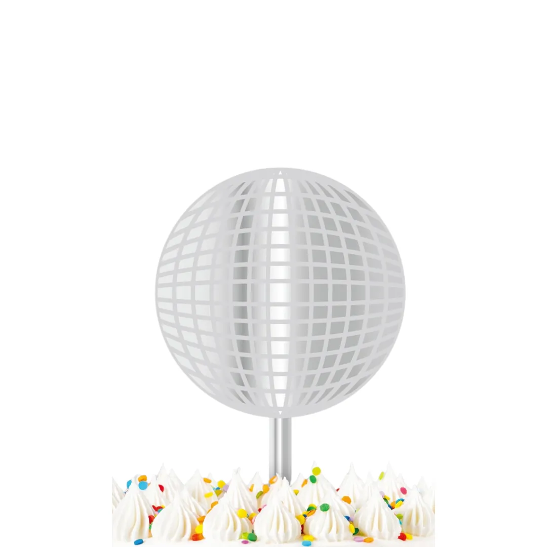 Disco Ball 2D Cake Topper