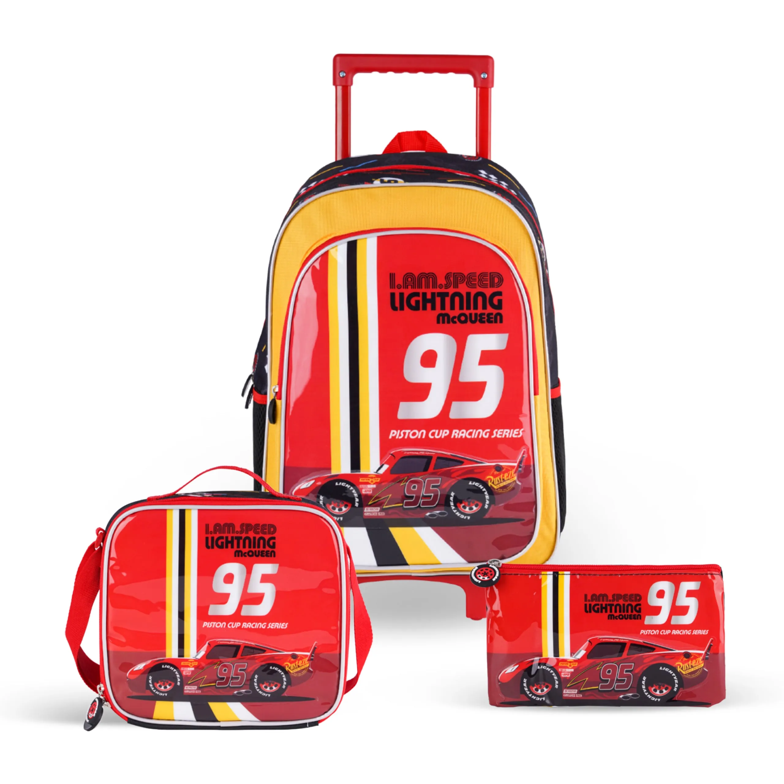 Disney Cars I am speed Lightning Mcqueen 3in1 Trolley Box set 18"