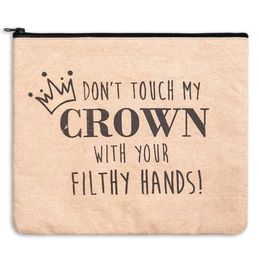 Don't Touch My Crown Makeup Bag