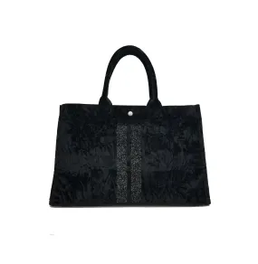 East West Bag: Black Crushed Velvet