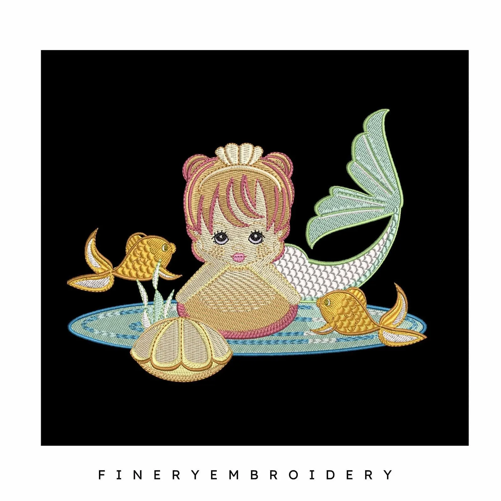 Enchanting Mermaid Embroidery Pack: 4 Magical Scenes - Embroidery Designs