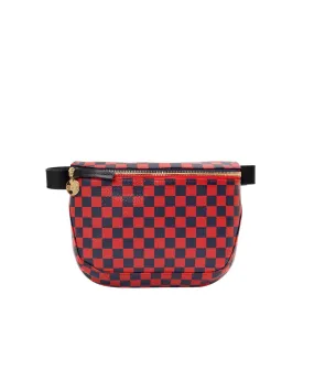 Fanny Pack- Cherry Red Chantal w/ Navy Checkers