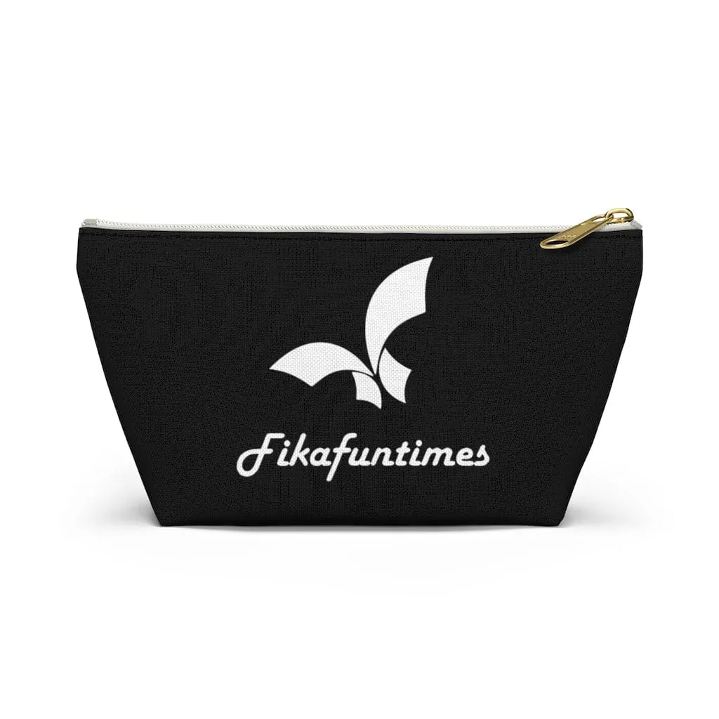 Fikafuntimes Print Zipper Canvas Makeup Bag