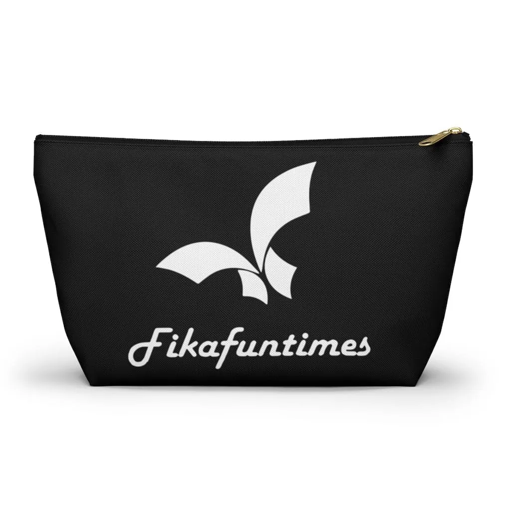 Fikafuntimes Print Zipper Canvas Makeup Bag