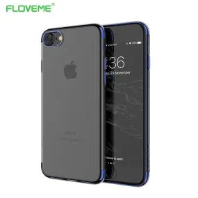 FLOVEME Original For iPhone 7 Plus iPhone 7s Transparent Case For iPhone 6 6S Plus Luxury Phone Cases For iPhone 7 Cover Silicon