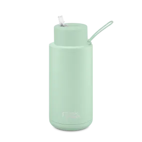 Frank Green - Ceramic Reusable Bottle - Straw Lid - 34oz/1,000ml - Mint Gelato