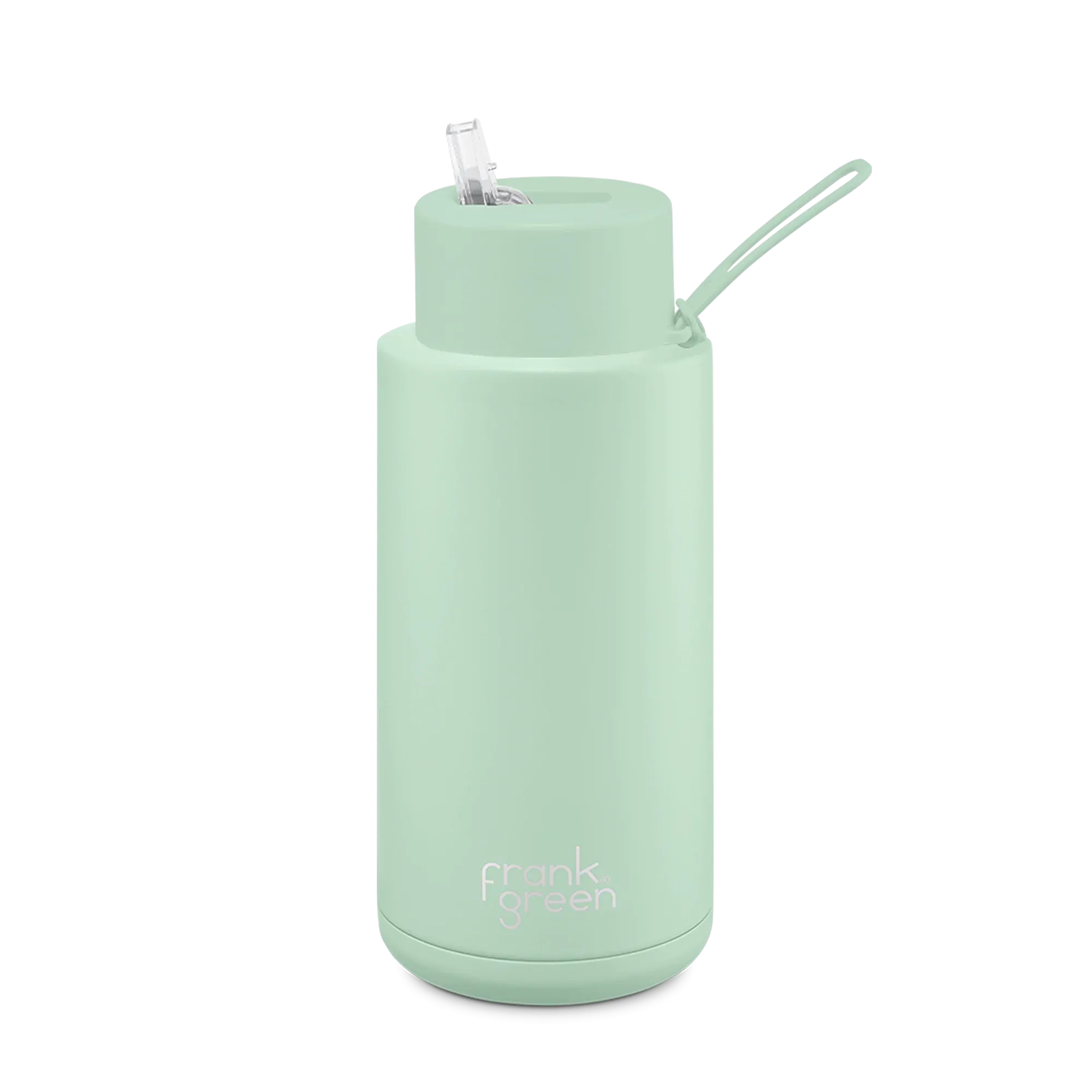 Frank Green - Ceramic Reusable Bottle - Straw Lid - 34oz/1,000ml - Mint Gelato