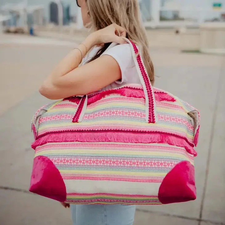 Frilled Multicolored Weekender