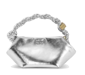 GANNI BOU BAG MINI SILVER