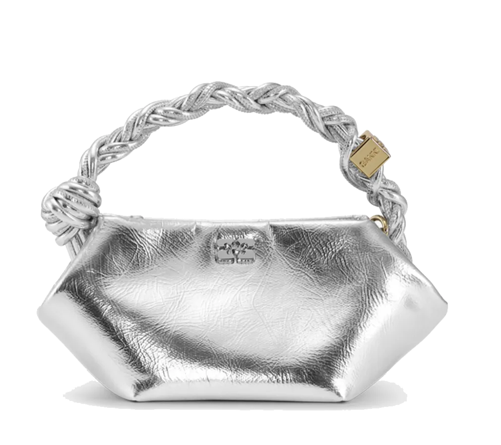 GANNI BOU BAG MINI SILVER