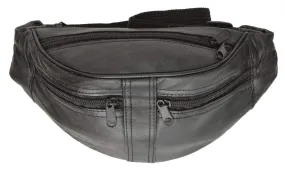 Genuine Leather Slim Waist Pouch, Fanny Pack, Unisex Design 001 (C)