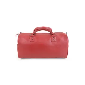 Genuine Red Leather Duffle Bag - Gym, Business, Weekender Bag - GB10