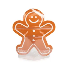 Gingerbread Man Shaped Cookie Bag - 25 BAGS