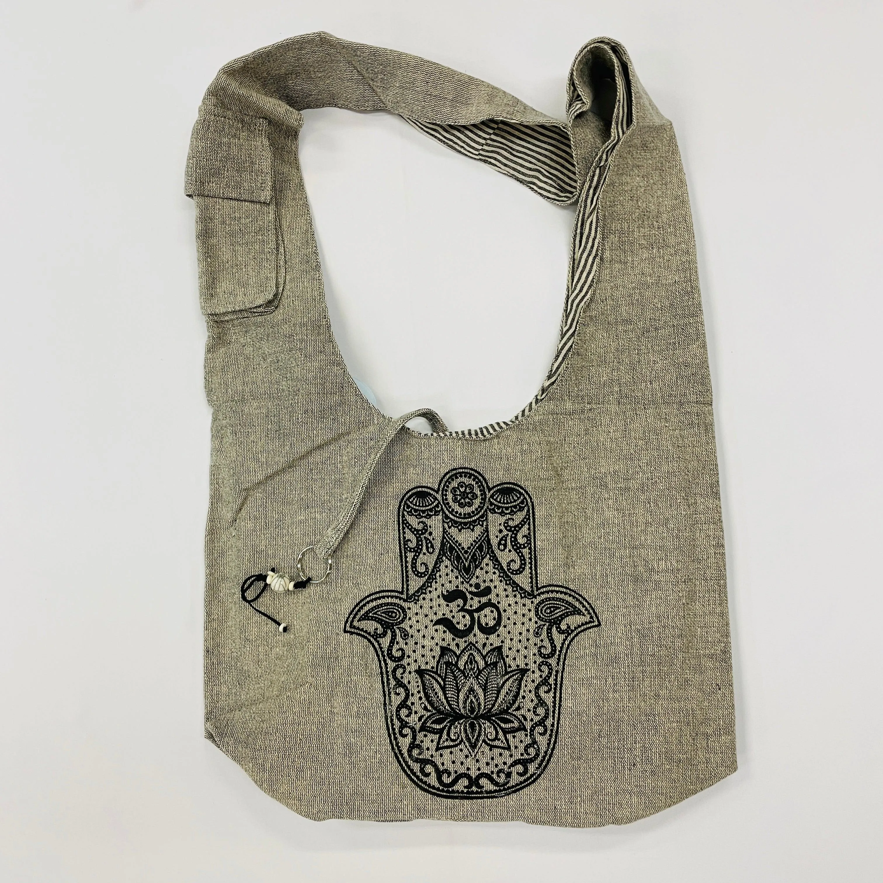 Gray Print Shoulder Bag