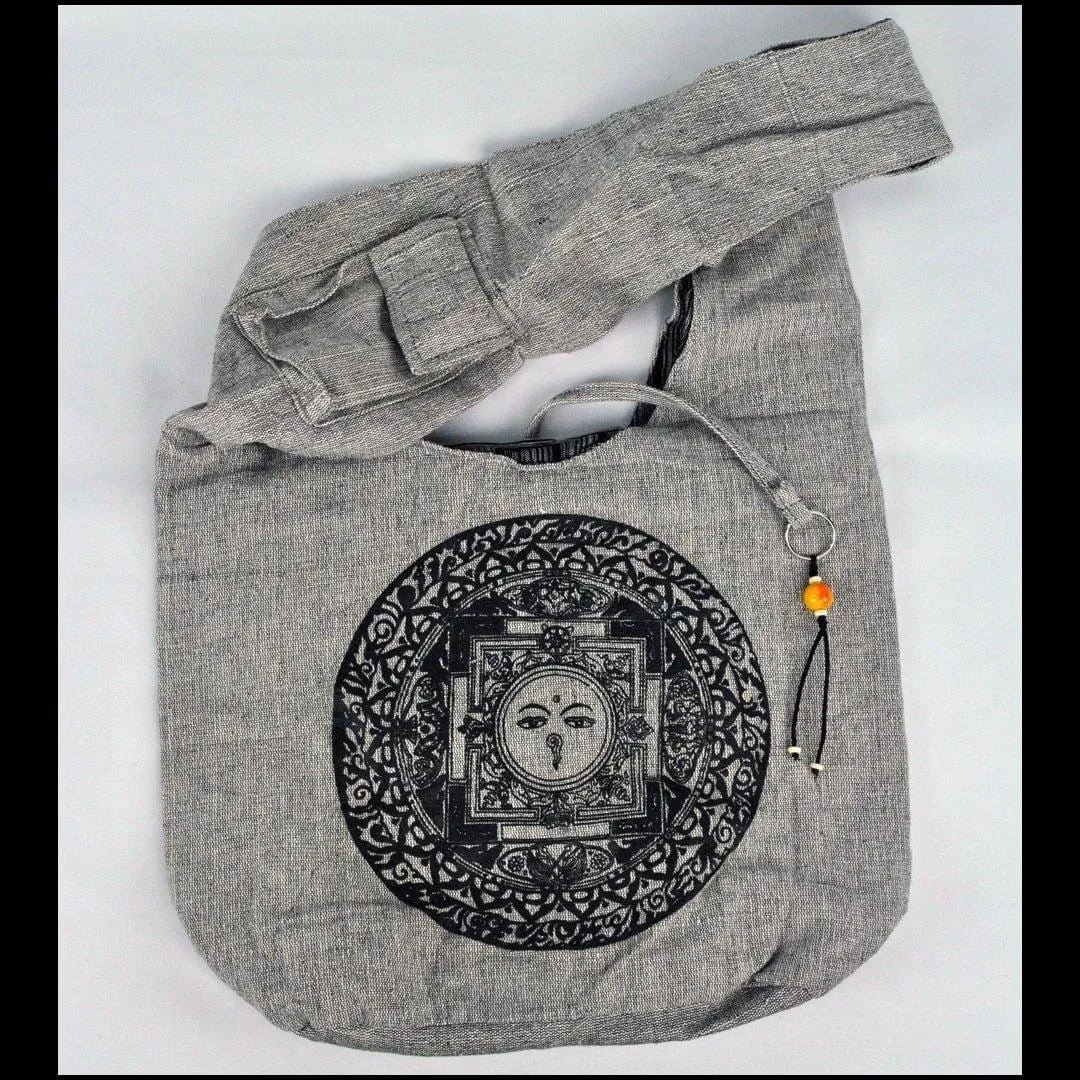 Gray Print Shoulder Bag