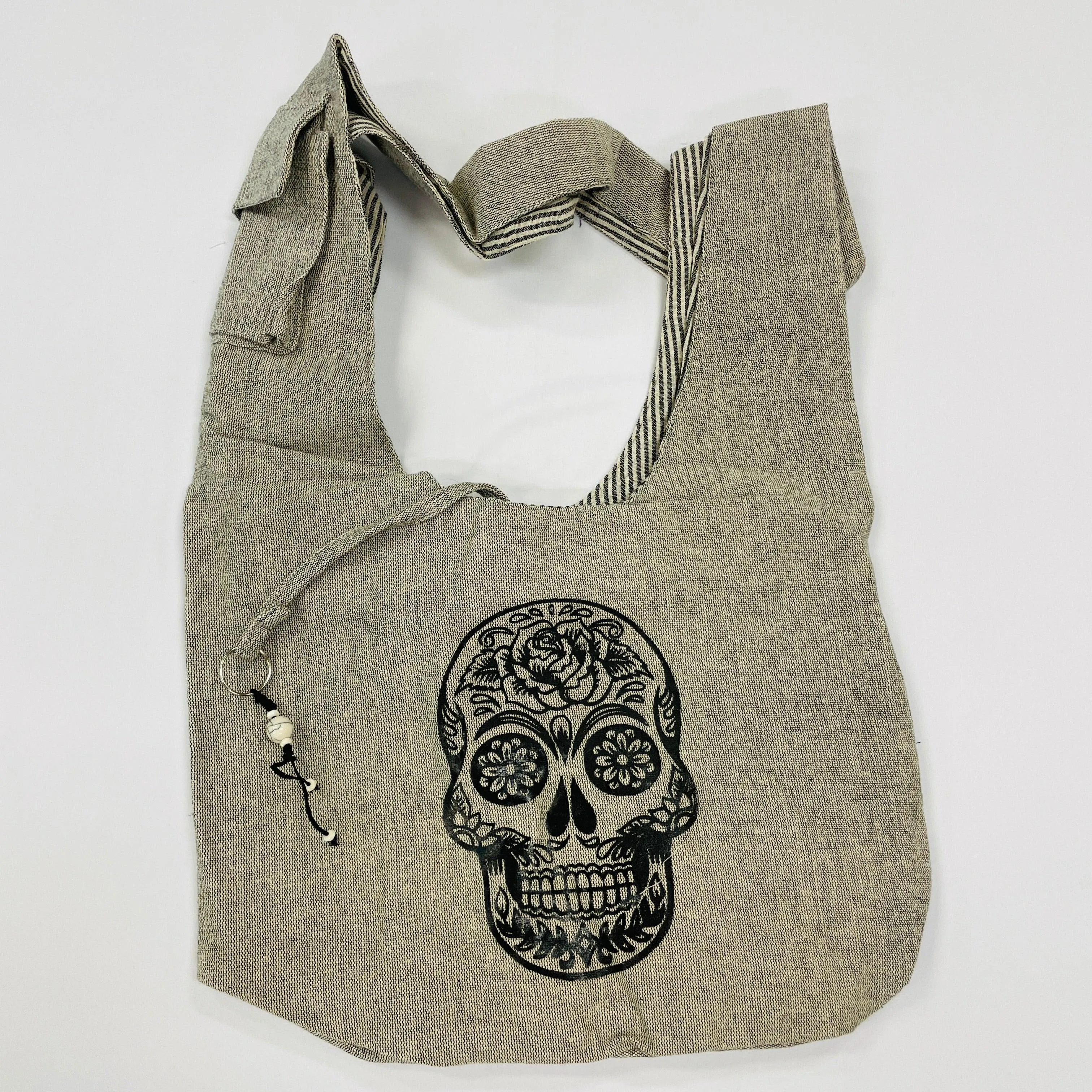 Gray Print Shoulder Bag