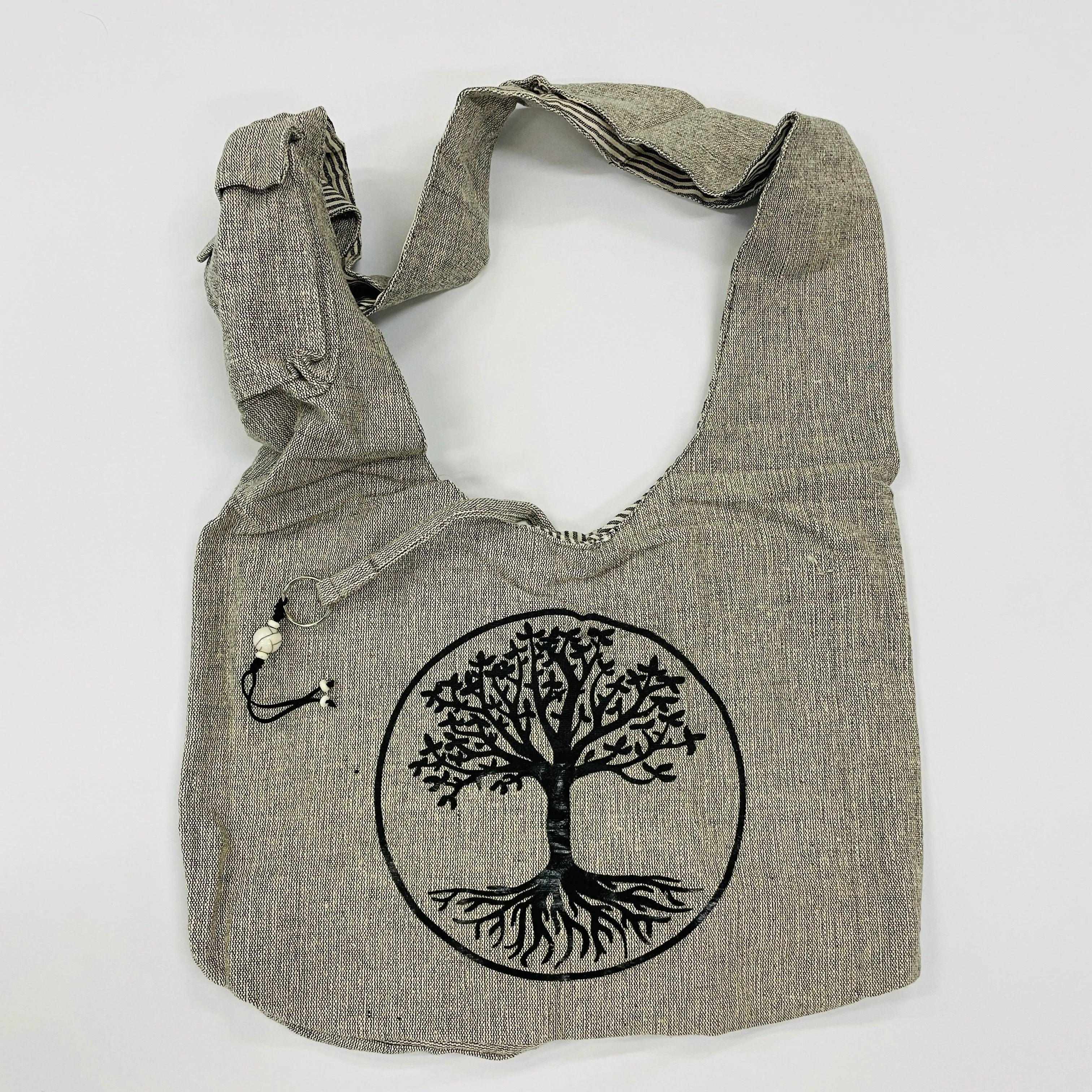 Gray Print Shoulder Bag