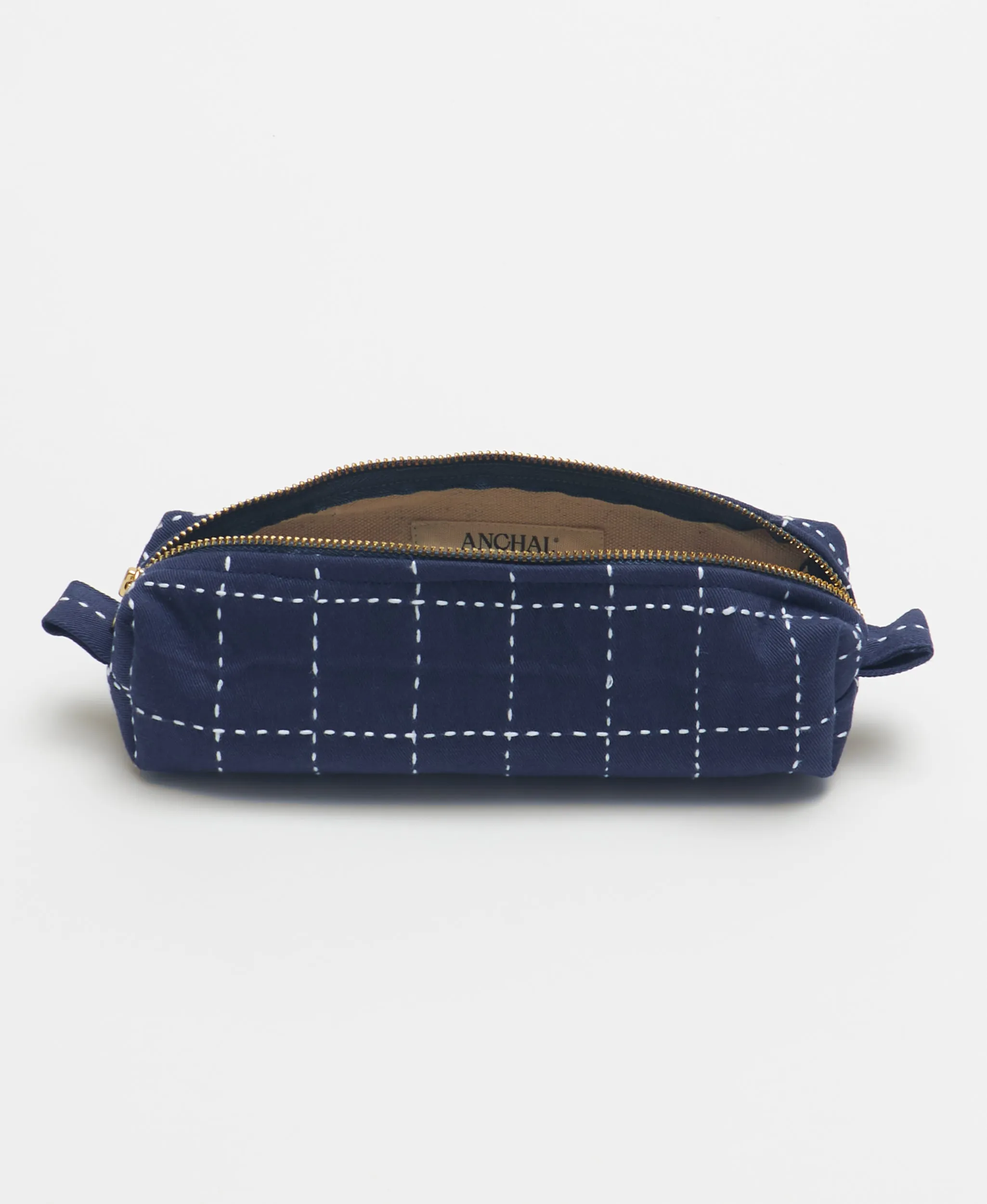 Grid-Stitch Small Toiletry Bag