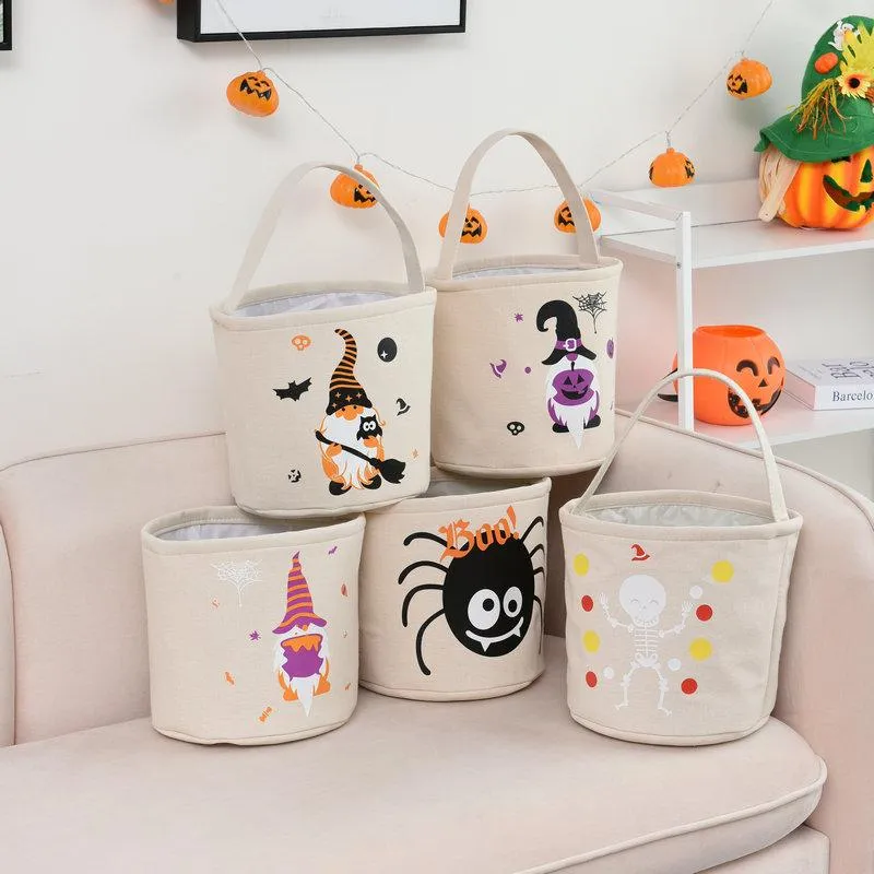 Halloween Collapsible Multifunctional Bucket Trick or Treat Bucket Bag